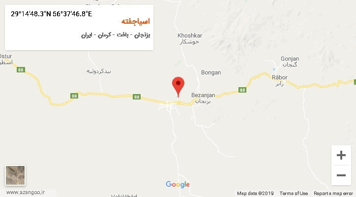روستای اسیاجفته بر روی نقشه