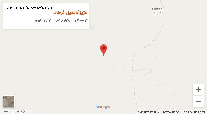 روستای عزیزآبادمیل فرهاد بر روی نقشه