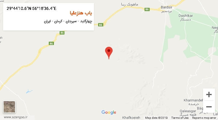 روستای باب هنزعلیا بر روی نقشه