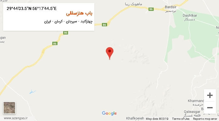 روستای باب هنزسفلی بر روی نقشه