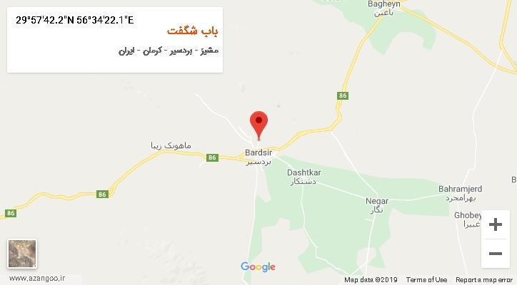 روستای باب شگفت بر روی نقشه