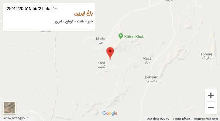 روستای باغ ایرین بر روی نقشه