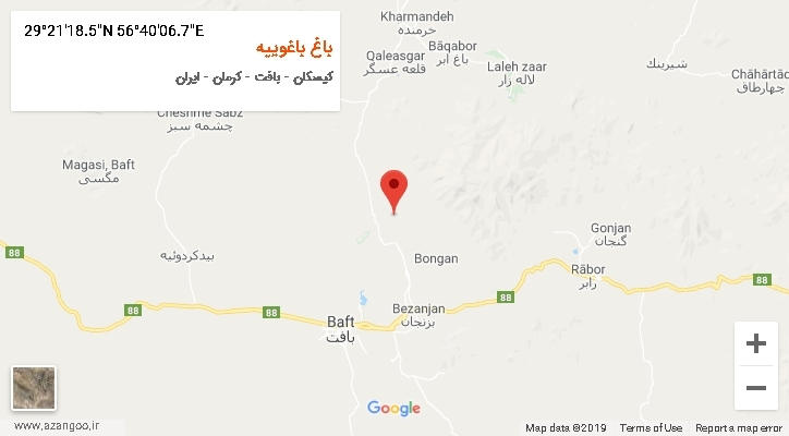 روستای باغ باغوییه بر روی نقشه
