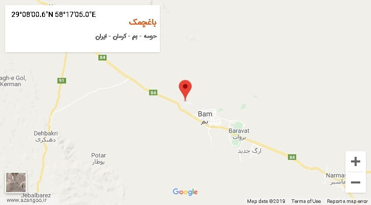 روستای باغچمک بر روی نقشه