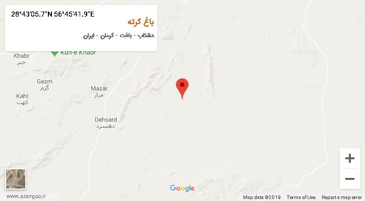 روستای باغ کرته بر روی نقشه