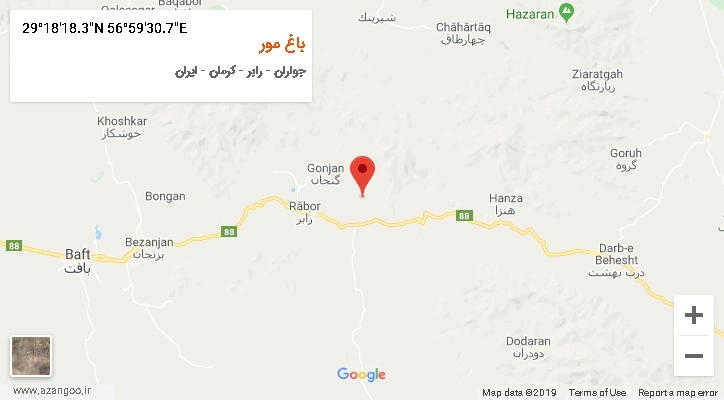 روستای باغ مور بر روی نقشه