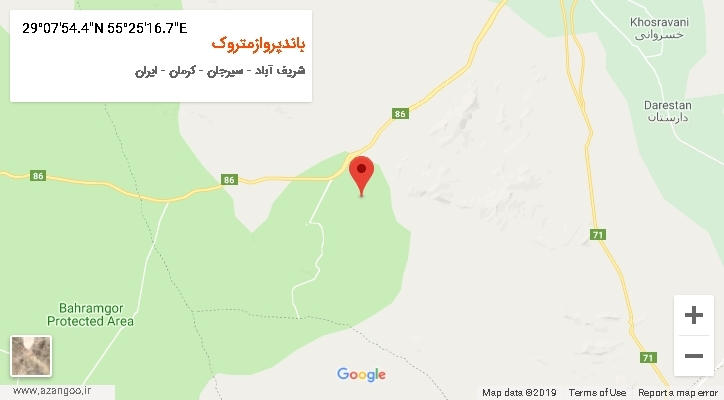 روستای باندپروازمتروک بر روی نقشه