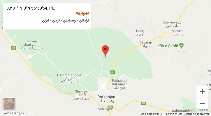 روستای بهروزیه بر روی نقشه