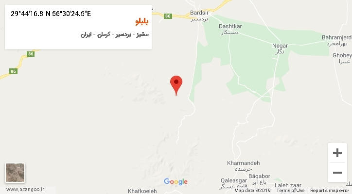 روستای بلبلو بر روی نقشه