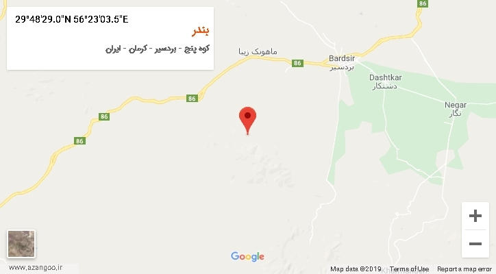روستای بندر بر روی نقشه
