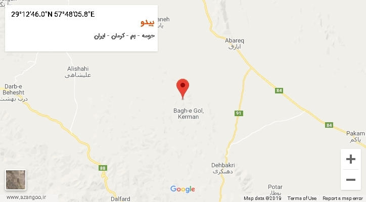 روستای بیدو بر روی نقشه