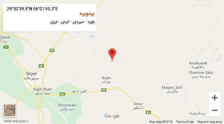 روستای بیدوییه بر روی نقشه