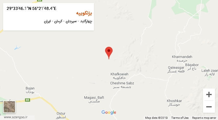 روستای بزنکوییه بر روی نقشه