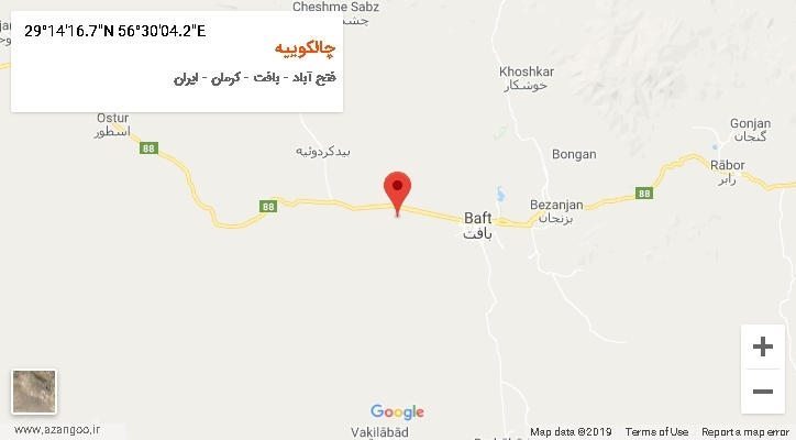 روستای چالکوییه بر روی نقشه