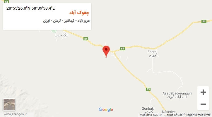 روستای چغوک آباد بر روی نقشه