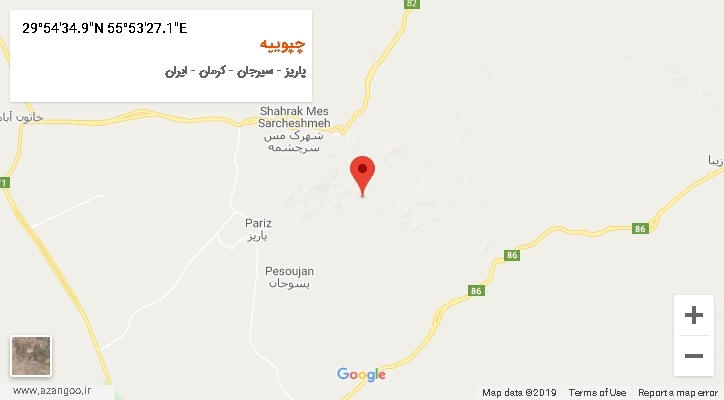 روستای چپوییه بر روی نقشه