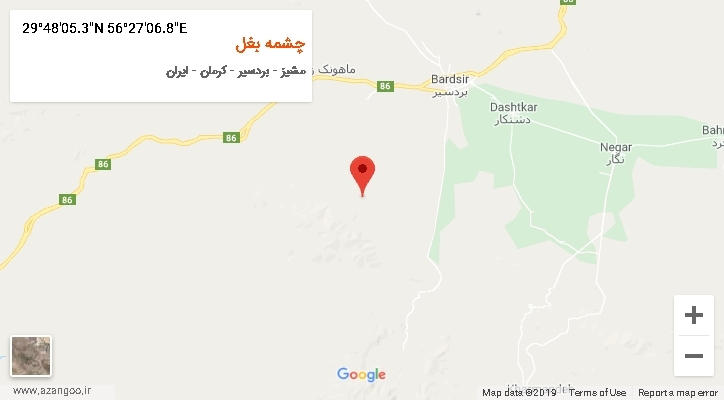 روستای چشمه بغل بر روی نقشه