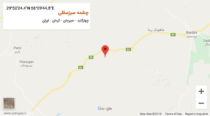 روستای چشمه سبزسفلی بر روی نقشه