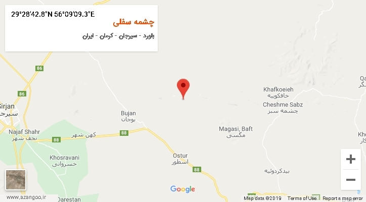 روستای چشمه سفلی بر روی نقشه