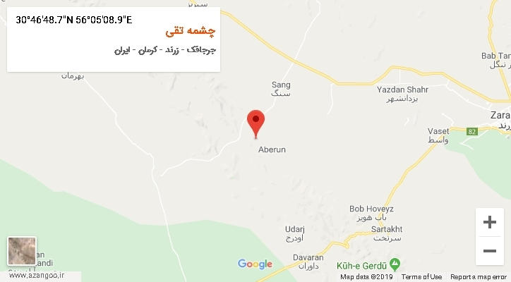 روستای چشمه تقی بر روی نقشه