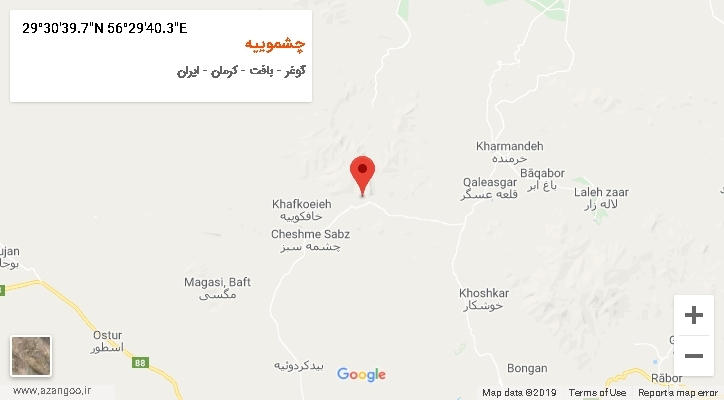 روستای چشموییه بر روی نقشه