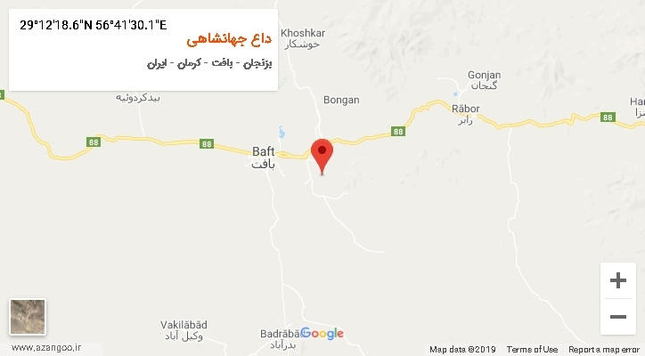 روستای داع جهانشاهی بر روی نقشه
