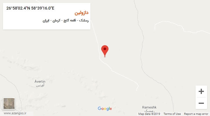 روستای دازولین بر روی نقشه