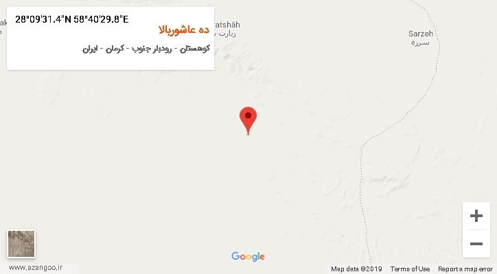 روستای ده عاشوربالا بر روی نقشه