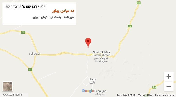 روستای ده عباس پیلور بر روی نقشه