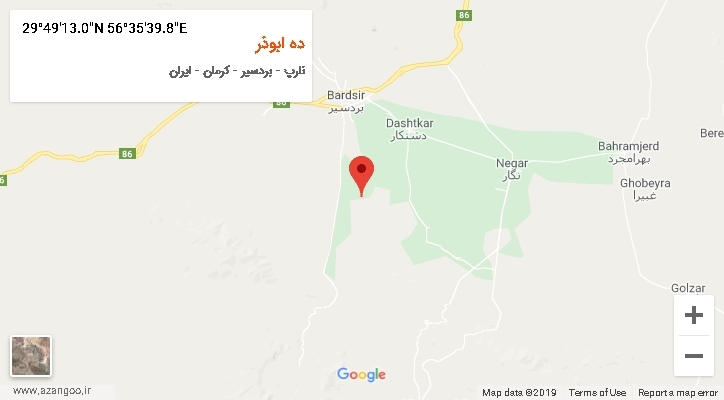 روستای ده ابوذر بر روی نقشه