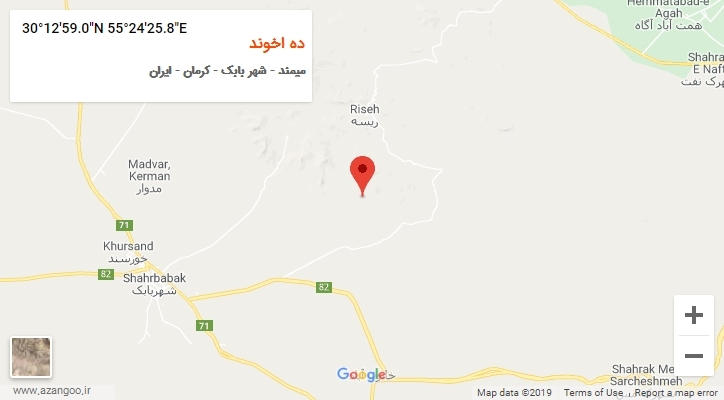 روستای ده اخوند بر روی نقشه