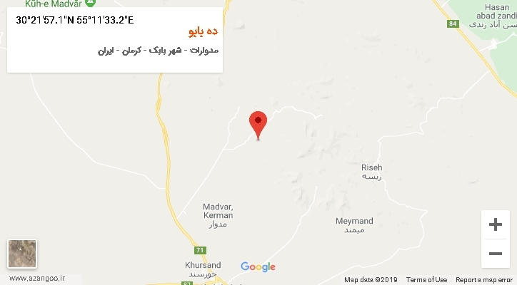 روستای ده بابو بر روی نقشه