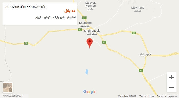 روستای ده بغل بر روی نقشه