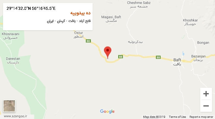 روستای ده بیدوییه بر روی نقشه