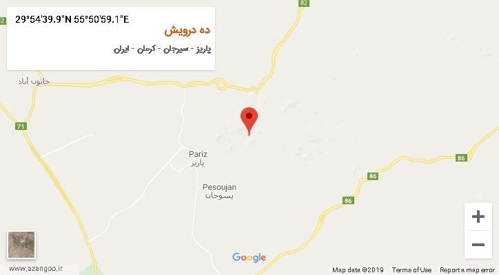 روستای ده درویش بر روی نقشه