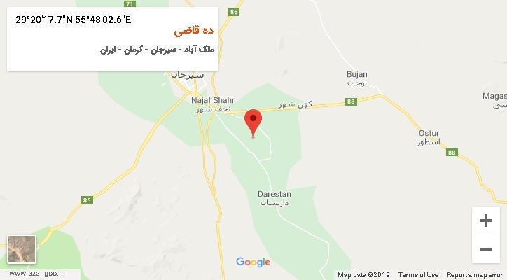 روستای ده قاضی بر روی نقشه
