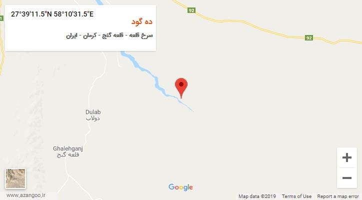 روستای ده گود بر روی نقشه