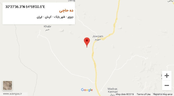 روستای ده حاجی بر روی نقشه