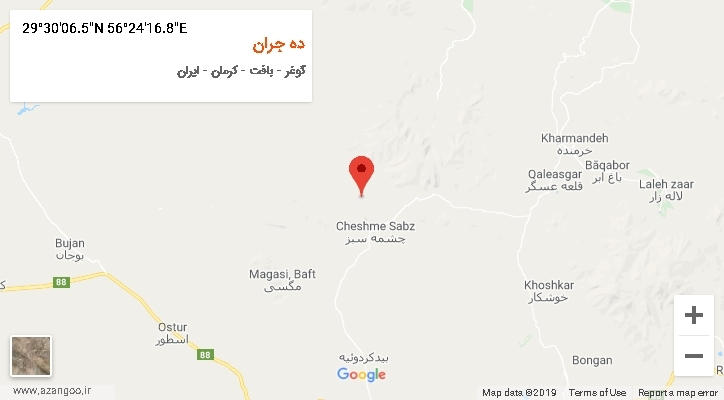روستای ده جران بر روی نقشه