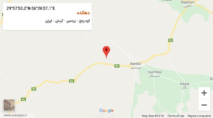 روستای دهکده بر روی نقشه