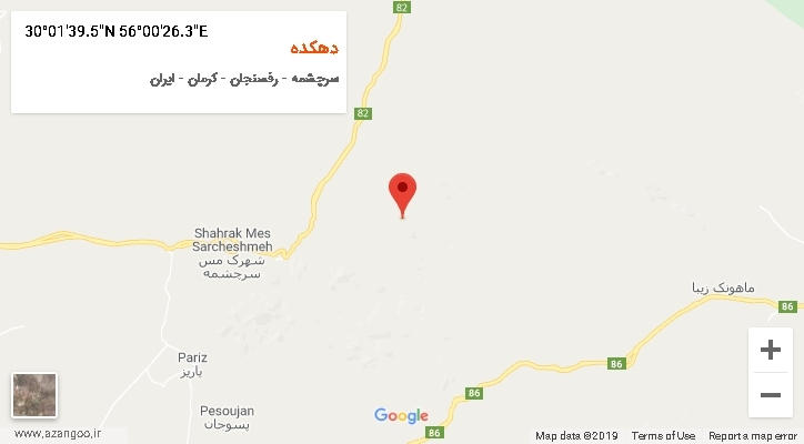 روستای دهکده بر روی نقشه