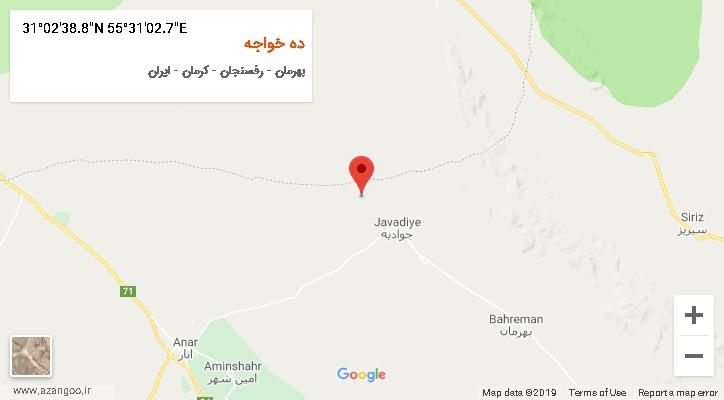 روستای ده خواجه بر روی نقشه