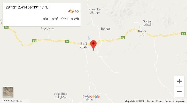 روستای ده لاله بر روی نقشه
