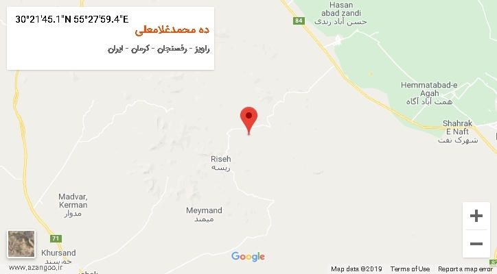 روستای ده محمدغلامعلی بر روی نقشه