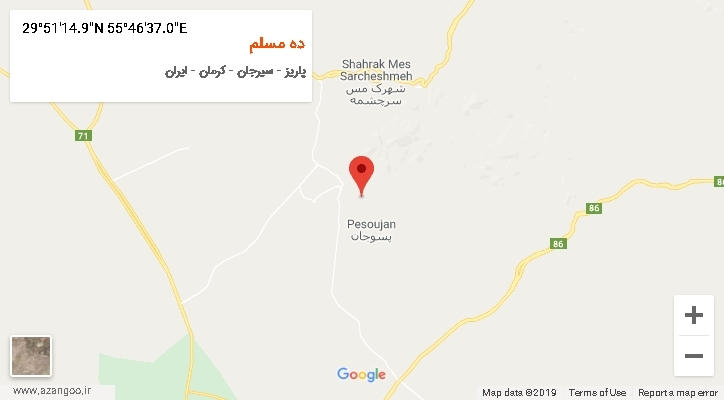 روستای ده مسلم بر روی نقشه