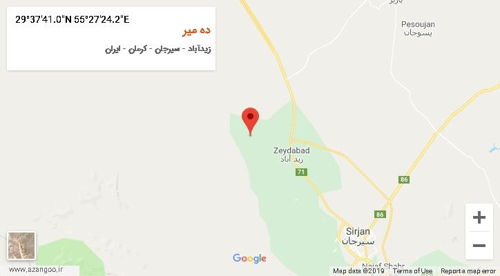 روستای ده میر بر روی نقشه