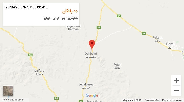روستای ده پلنگان بر روی نقشه