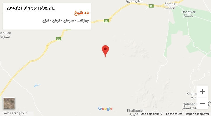 روستای ده شیخ بر روی نقشه