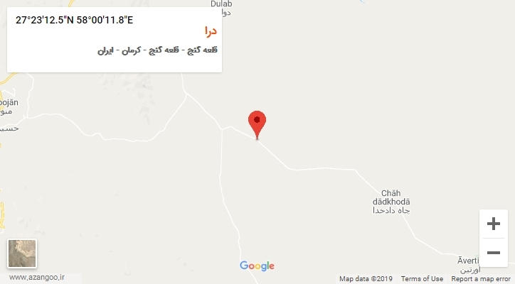 روستای درا بر روی نقشه