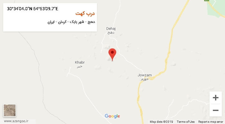 روستای درب کهت بر روی نقشه